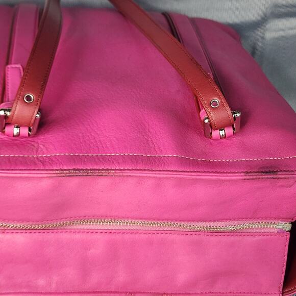 Coach Fuchsia Leather Tote - Picture 10 of 16